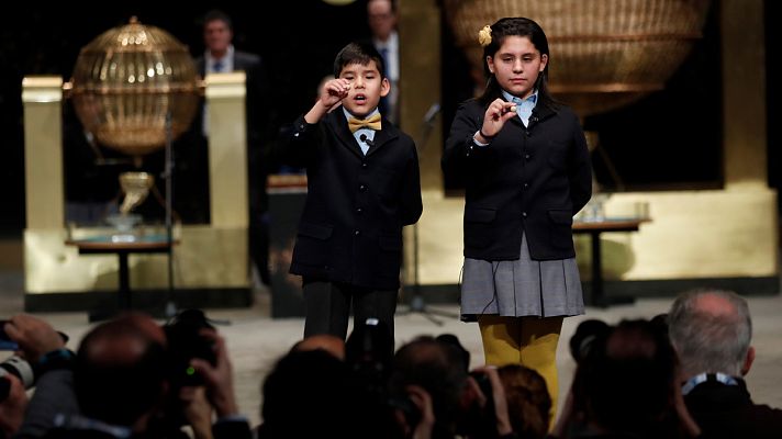 Lotería de Navidad - Vídeo del segundo premio de la Lotería de Navidad 2018, el 21.015