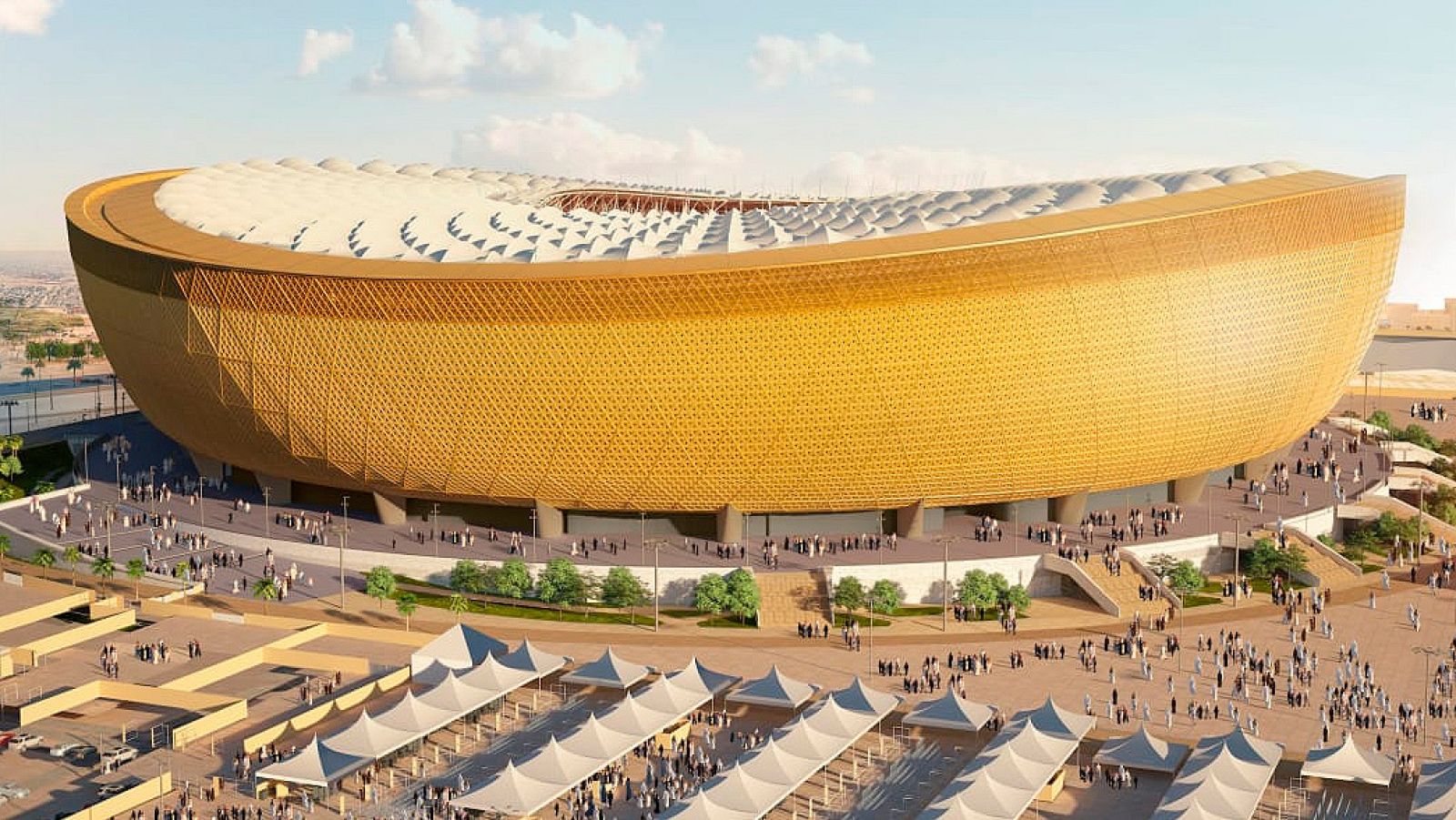 Con capacidad para 80.000 espectadores, el estadio de Lusail será el buque insignia del Mundial 2022. Albergará la final y TVE ha podido visitar las obras.