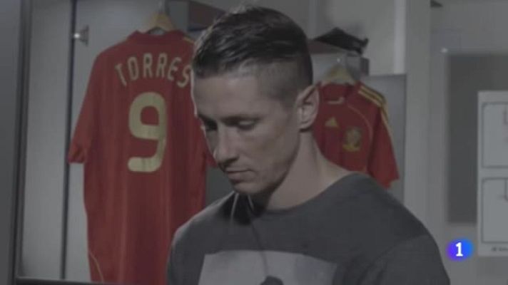 Telediario 1 - Fernando Torres se emociona recordando a Luis Aragonés