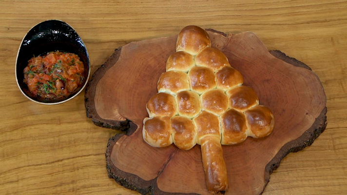 Torres en la cocina - Arbol navidad de pizza