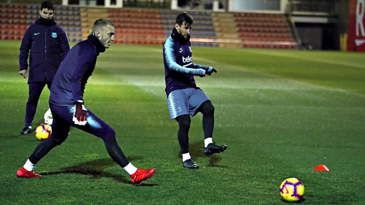 Telediario 1 - Primer entrenamiento del año del Barça, ya con los sudamericanos y Munir