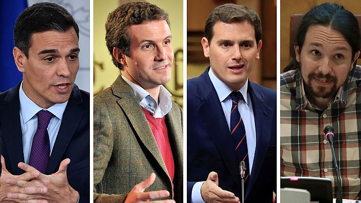 Telediario 1 - El PSOE ganaría las elecciones pero retrocede 2,3 puntos y Vox sube hasta el 3,7%