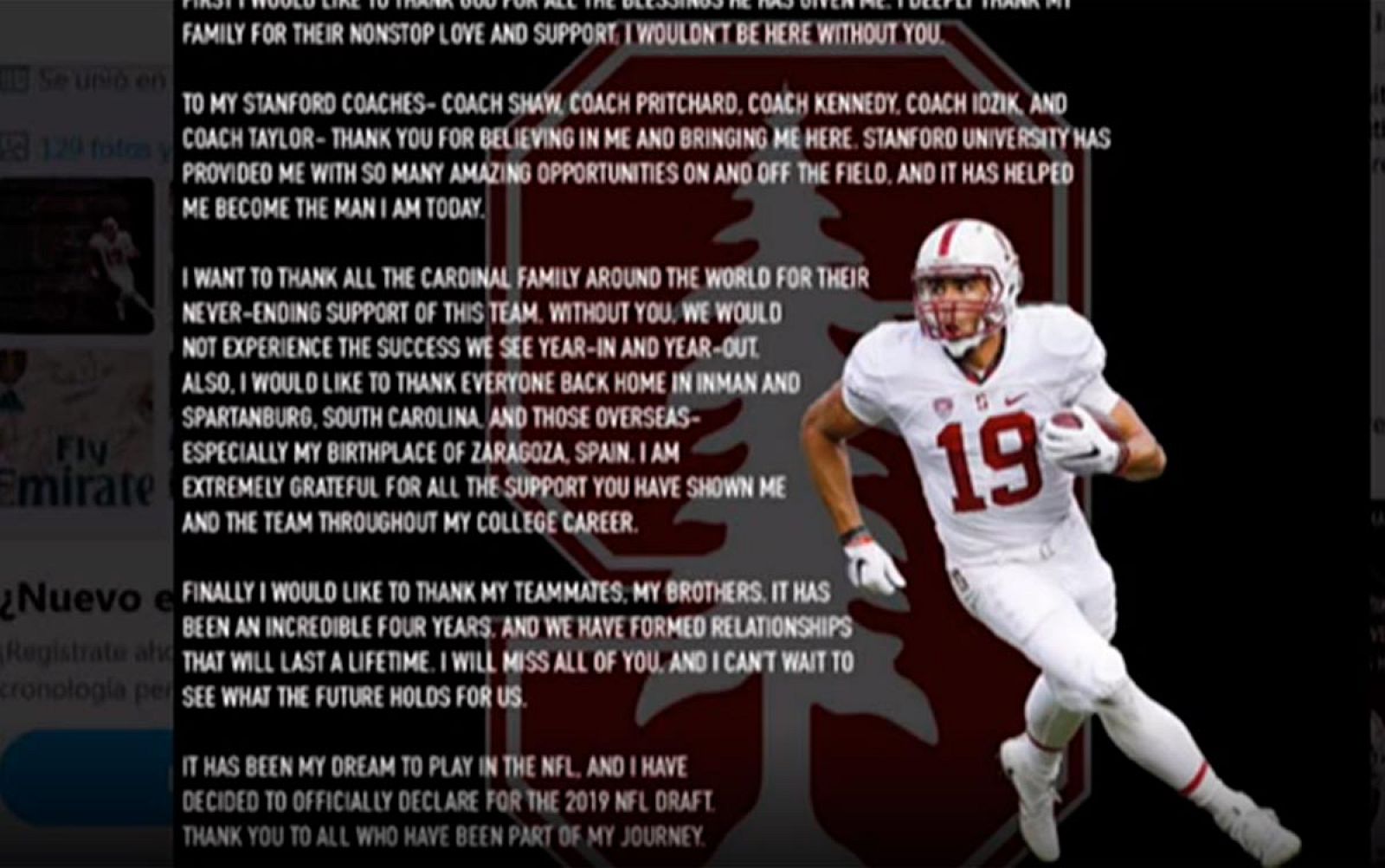 José Joaquín Arcega, un español con mucho futuro en la NFL | Ver