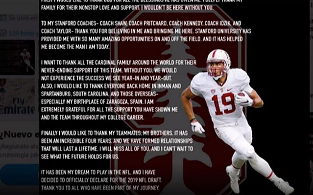 Telediario 1 - José Joaquín Arcega, un español con mucho futuro en la NFL