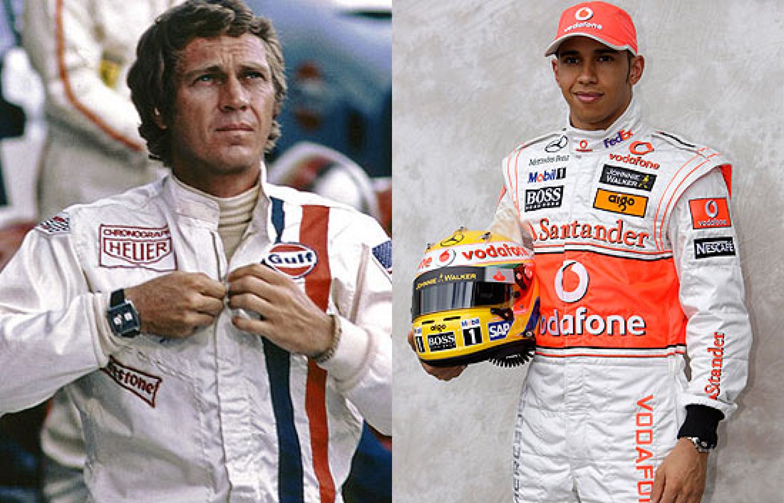 Hamilton se estrena como actor gracias a los efectos especiales. El inglés comparte reparto virtual con Steve McQueen en la película de los 70 'Le Mans'