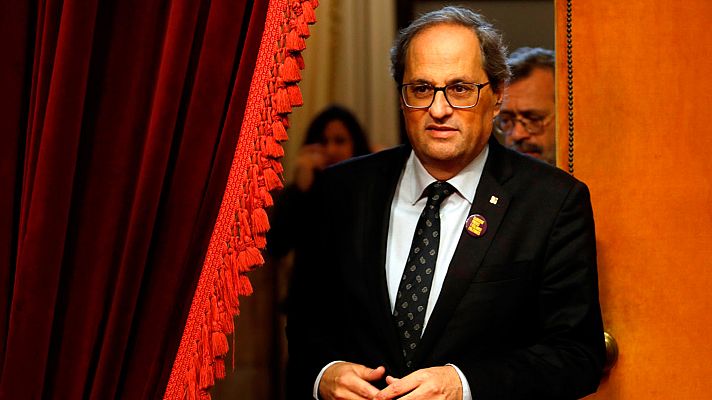 Telediario 1 - Torra avisa al Gobierno de que los Presupuestos no se tramitarán sin una propuesta sobre "el derecho de autodeterminación"