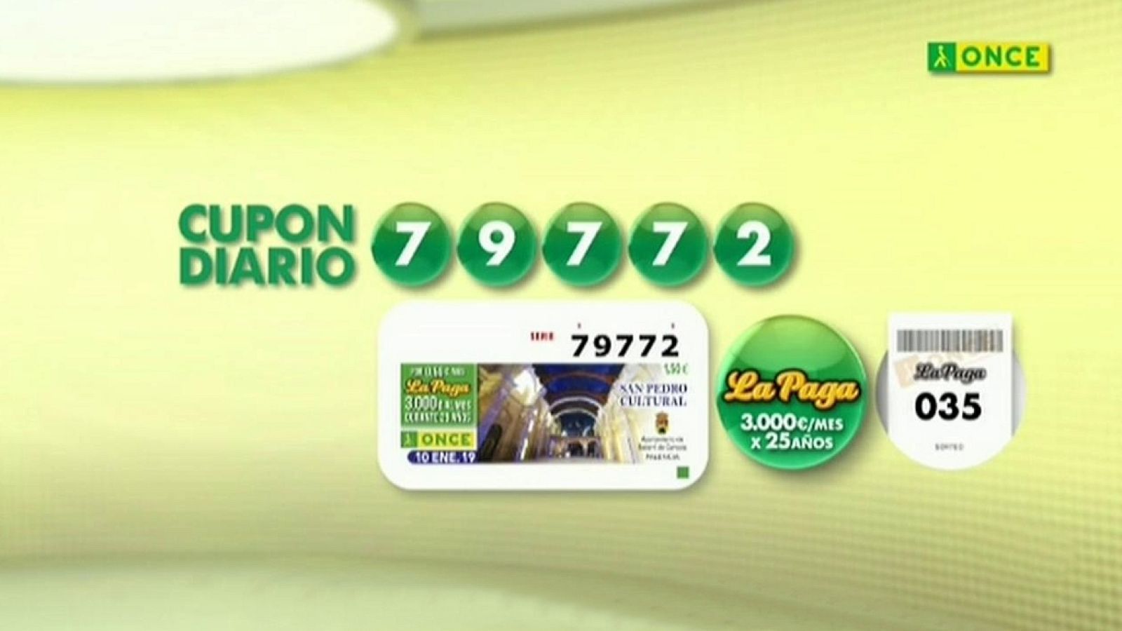 Sorteo ONCE - 10/01/19 - ver ahora