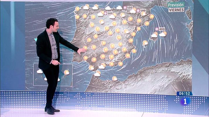 El tiempo - Hoy, temperaturas bajas con heladas intensas en Península y Baleares