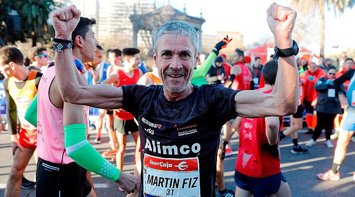 Telediario 1 - Martín Fiz logra el récord del mundo de 10K de mayores de 55 años