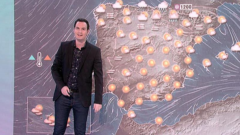 El anticiclón sigue mandando en la Península, con un frente frío que deja precipitaciones en el Cantábrico oriental