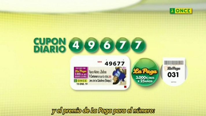 Sorteos ONCE - Sorteo ONCE - 15/01/19