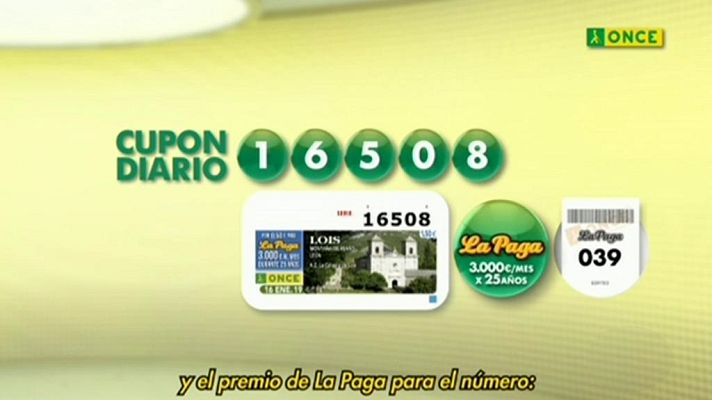 Sorteos ONCE - Sorteo ONCE - 16/01/19