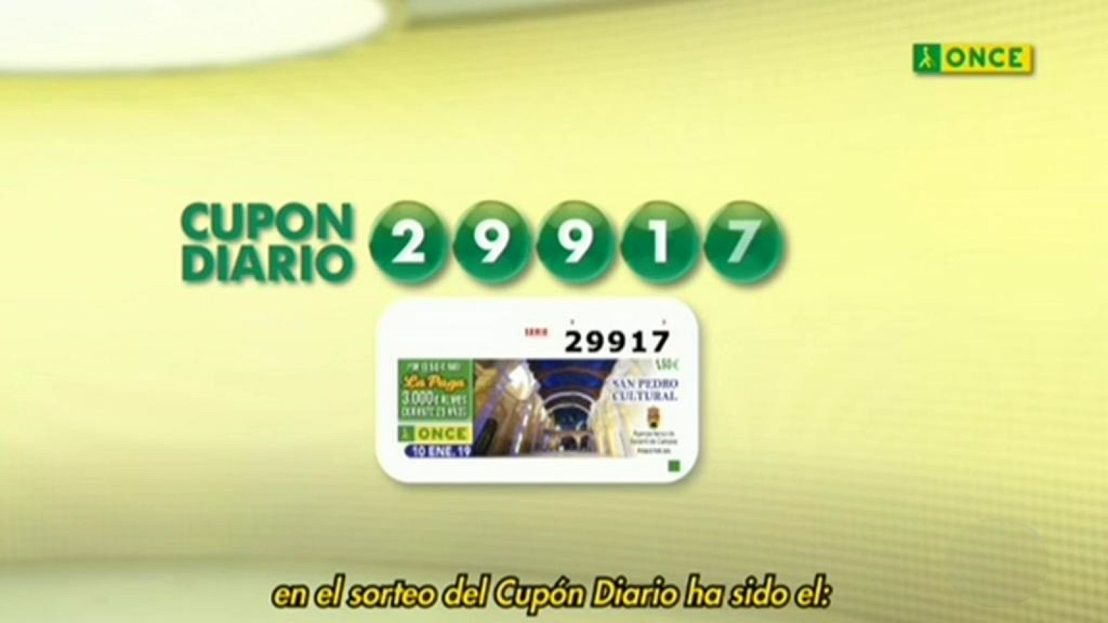 Sorteo ONCE - 17/01/19 - ver ahora