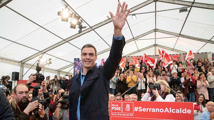 Telediario 1 - Sánchez sitúa al PSOE en la moderación frente a una derecha "decadente"