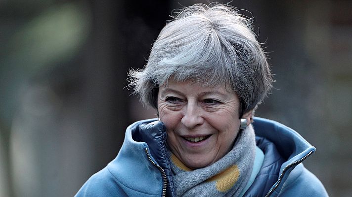 Telediario 1 - May intenta recabar apoyos para su plan B del 'Brexit'