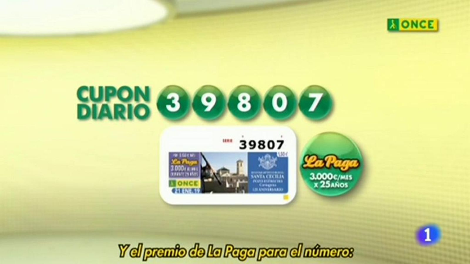 Sorteo ONCE - 21/01/19 - ver ahora