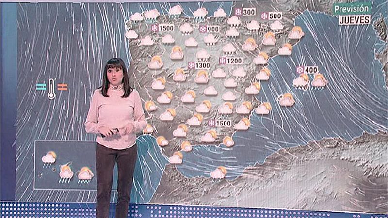 Lluvia y nieve en el norte peninsular, sistema Ibérico y Pirineos