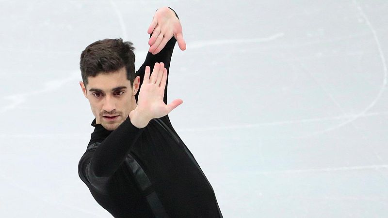 Javier Fernández, molesto con su puntuación en el Europeo