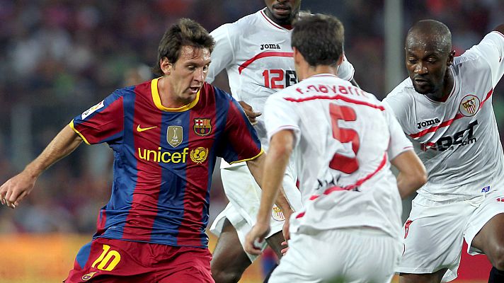 Telediario 1 - Copa del Rey: Messi, ante el reto de remontar al Sevilla, su víctima preferida