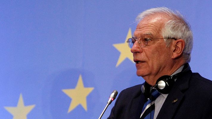 Telediario 1 - Borrell: "España no está planteando un cambio de régimen en Venezuela"