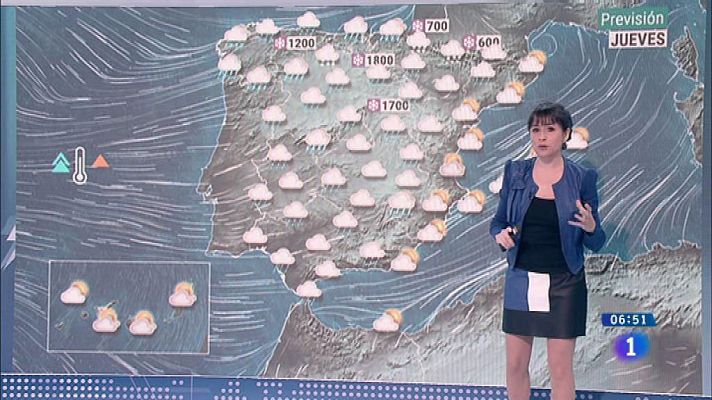 El tiempo - Este jueves habrá lluvias en gran parte de la Península y temperaturas en ascenso