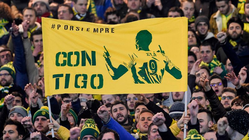 La afición del Nantes no se olvida de Emiliano Sala