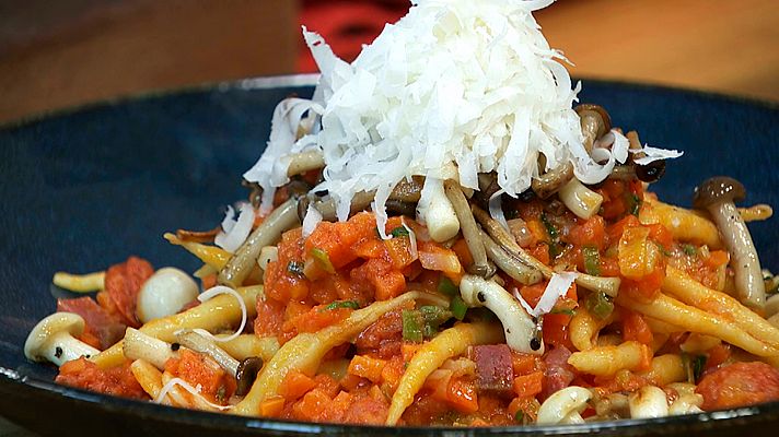 Torres en la cocina - Pasta con chistorra y jamón