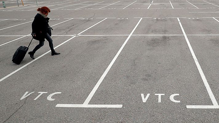 Telediario 1 - Uber y Cabify no operan en Barcelona