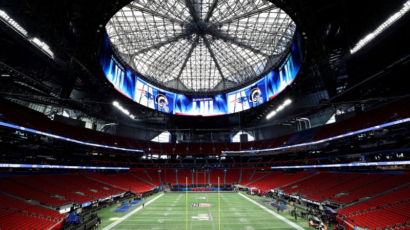 Todo listo en Atlanta para el gran espectáculo de la Superbowl | Ver