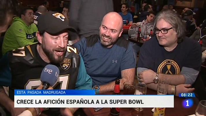 Telediario 1 - La fiesta de la Superbowl, desde un pub en España