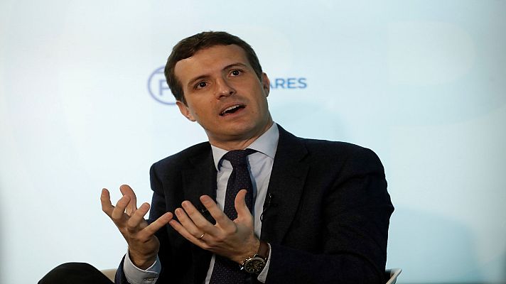 Telediario 1 - Casado acusa al presidente de "alta traición" y prepara un frente anti-Sánchez con Cs y VOX