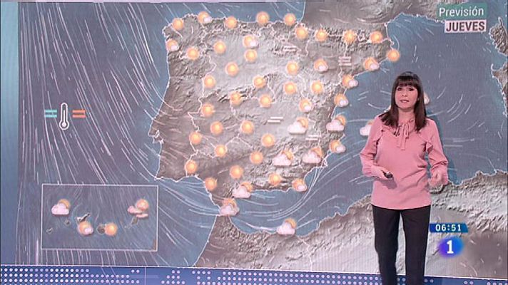 El tiempo - Hoy, tiempo estable en todo el país y viento fuerte en Canarias y Estrecho