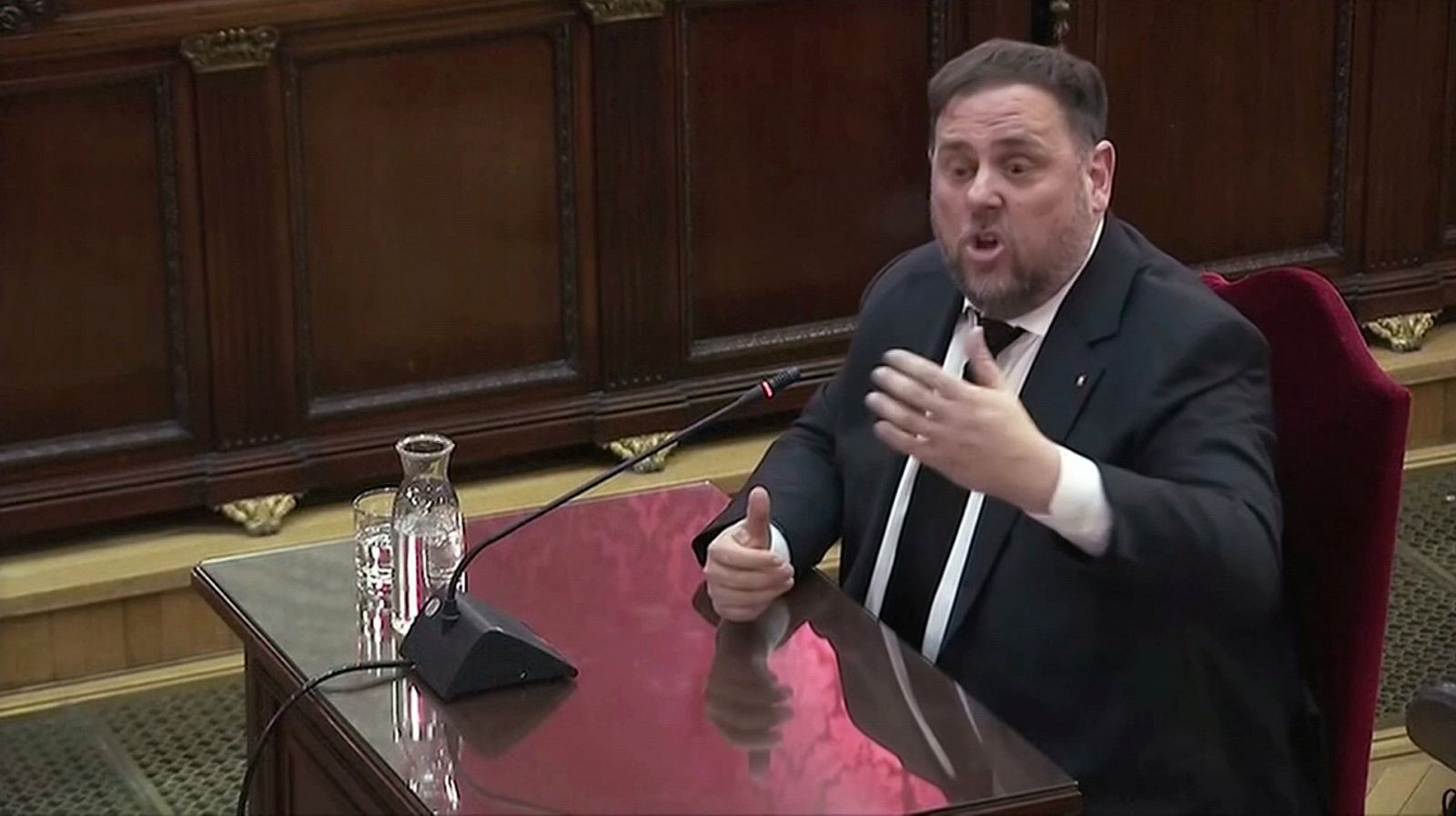 Junqueras, en el juicio del "procés": "Votar no es un delito, impedirlo por la fuerza, sí"