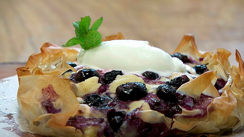 Torres en la cocina - Galette de arándanos