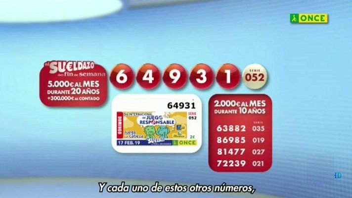Sorteos ONCE - Sorteo ONCE - 17/02/19