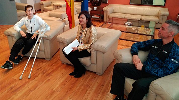 Telediario 1 - Carolina Marín: "Cuando me dijeron que el cruzado estaba roto, me rompí yo"