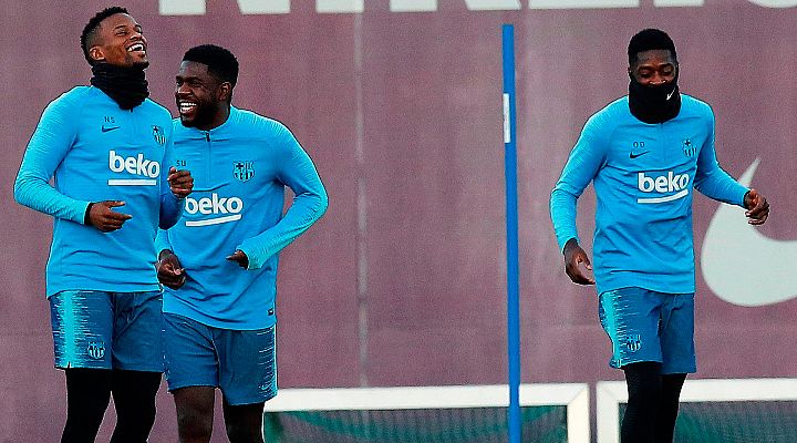 Telediario 1 - El Barça viaja a Lyon con el recuperado Umtiti