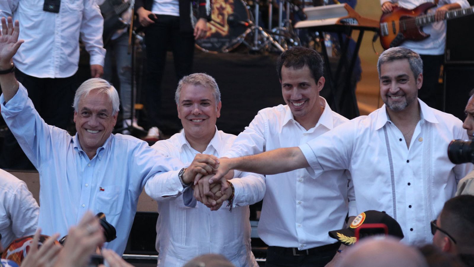 Juan Guaidó asiste al concierto en la ciudad colombiana de Cúcuta. - Informativo 24h | Ver