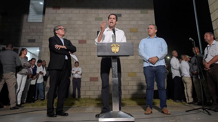 Telediario 1 - Guaidó dice "tener abiertas todas las opciones para lograr la liberación" de Venezuela