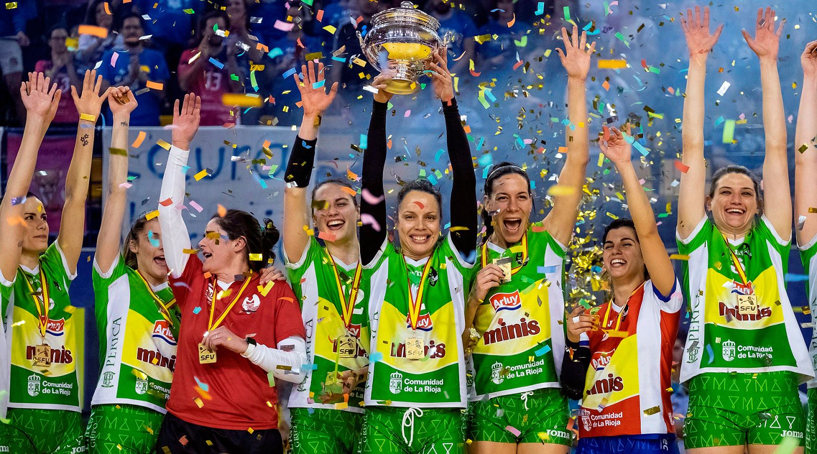 El Minis Arluy Logroño ha extendido su dominio en la Copa de la Reina de voleibol al conquistar su quinto entorchado en los últimos seis años.