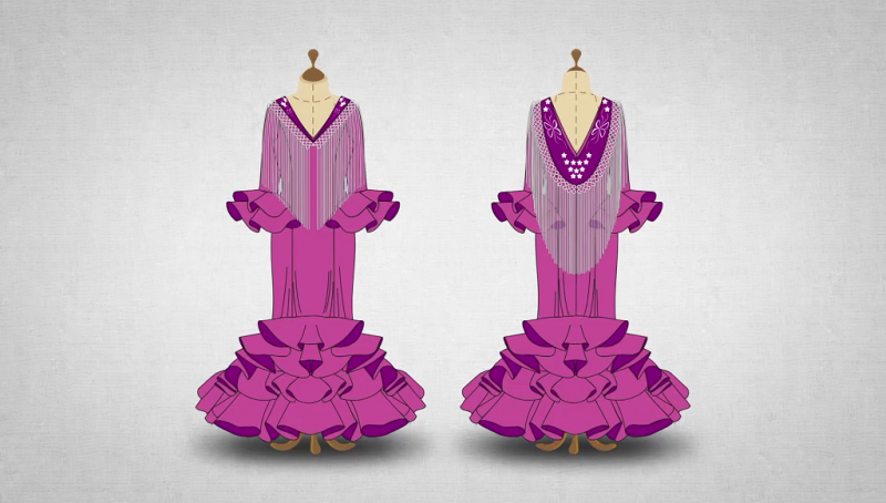Patrones paso a paso: traje de flamenca