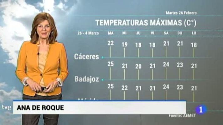 Noticias de Extremadura - El tiempo en Extremadura - 26/02/19