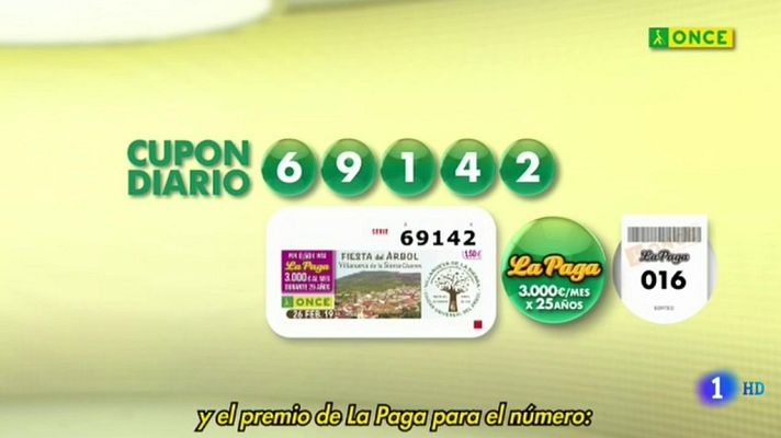 Sorteos ONCE - Sorteo ONCE - 26/02/19