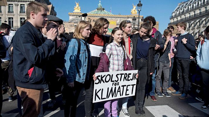 Telediario 1 - Llega a España el 'Fridays for Future', el movimiento de jóvenes contra el cambio climático