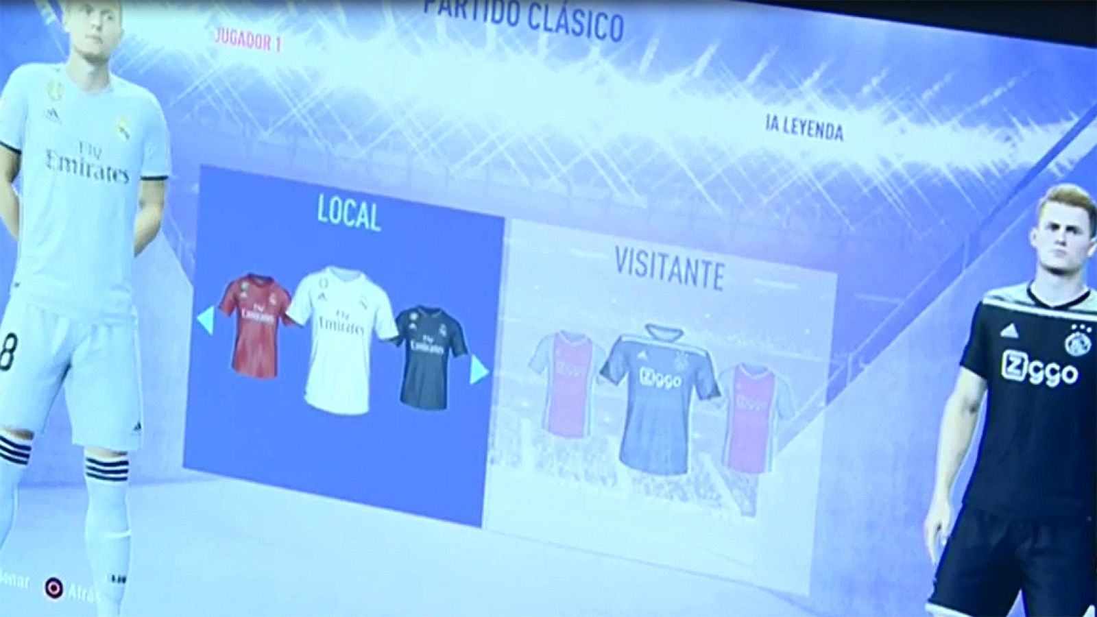 El Madrid-Ajax, a través de un videojuego | Ver