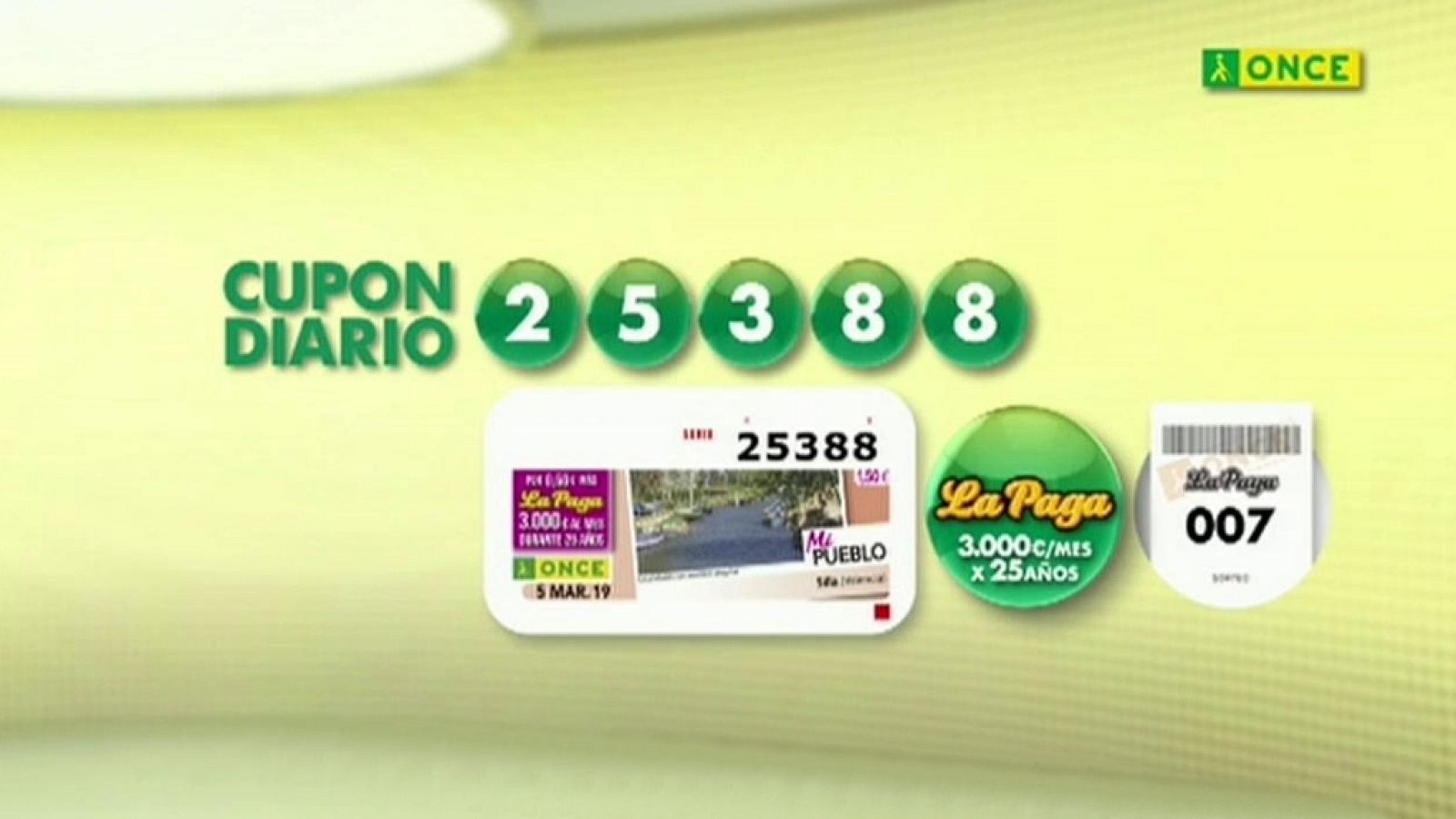 Sorteo ONCE - 05/03/19 - ver ahora