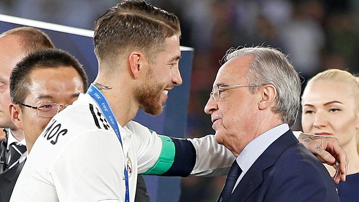 Telediario 1 - Bronca entre Sergio Ramos y Florentino Pérez tras la eliminación en Champions