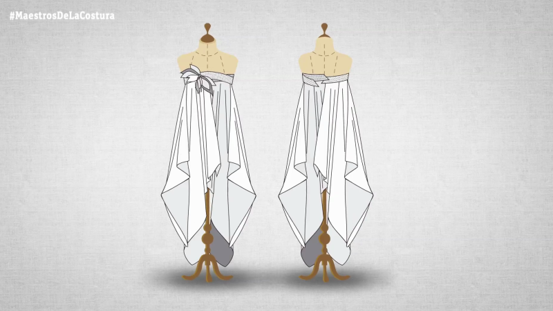 Patrones paso a paso: Vestido Ulises M�rida palabra de honor | Ver