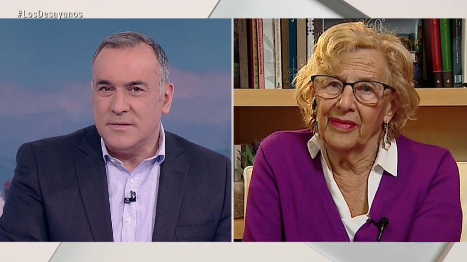 Los desayunos de TVE - Manuela Carmena, alcaldesa de Madrid, y Gaspar Llamazares, candidato  a la presidencia de Gobierno por Actúa - ver ahora