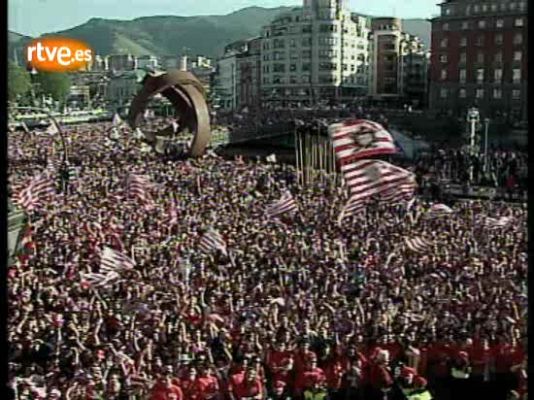 Copa del Rey - Bilbao lo celebra a lo campeón